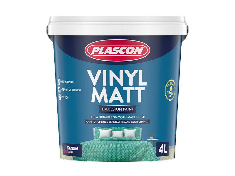 PLASCON White vinyl Matt Paint